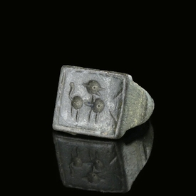 Iron Age, Celtic bronze ring with stylised horse