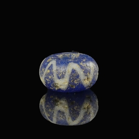 Iron Age, Celtic decorated blue glass bead