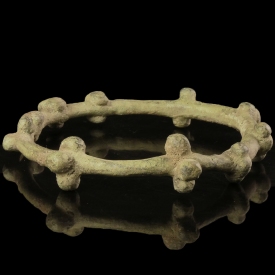 Celtic bronze decorated bracelet