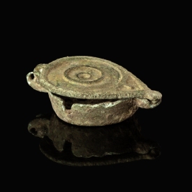 Ancient Roman bronze seal box