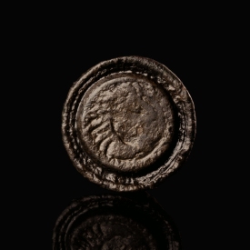 Early Medieval Carolingian disc fibula - pseudo coin brooch