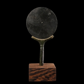 Roman bronze hand held mirror