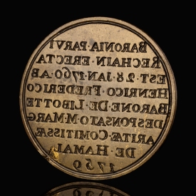 Belgian Seal Matrice, Barony of Petit-Rechain, Commemorating the Libotte–Hamal Marriage & Elevation