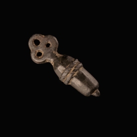 Medieval bronze Gothic acorn amulet pendant