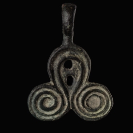 Iron Age, Celtic bronze spiral pendant