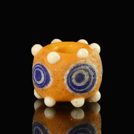 Iron Age, Celtic glass stratified 'Eye' bead with prunts