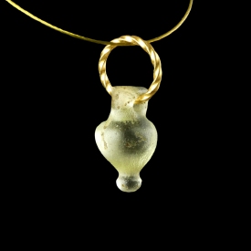 Roman glass Amphora jewellery pendant