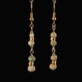 Earrings with Egyptian faience beads