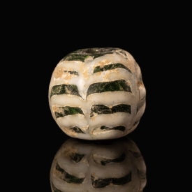 Medieval Viking trailed glass bead