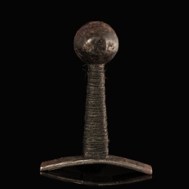 Medieval iron sword pommel, Oakeshott Type S
