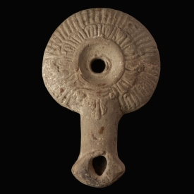 Late Ptolemaic Egyptian Terracotta Oil Lamp