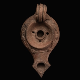 Ancient Greek Hellenistic Terracotta Ephesus-Type Oil Lamp