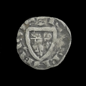 France, Nevers, AR Denier, 1280-1296