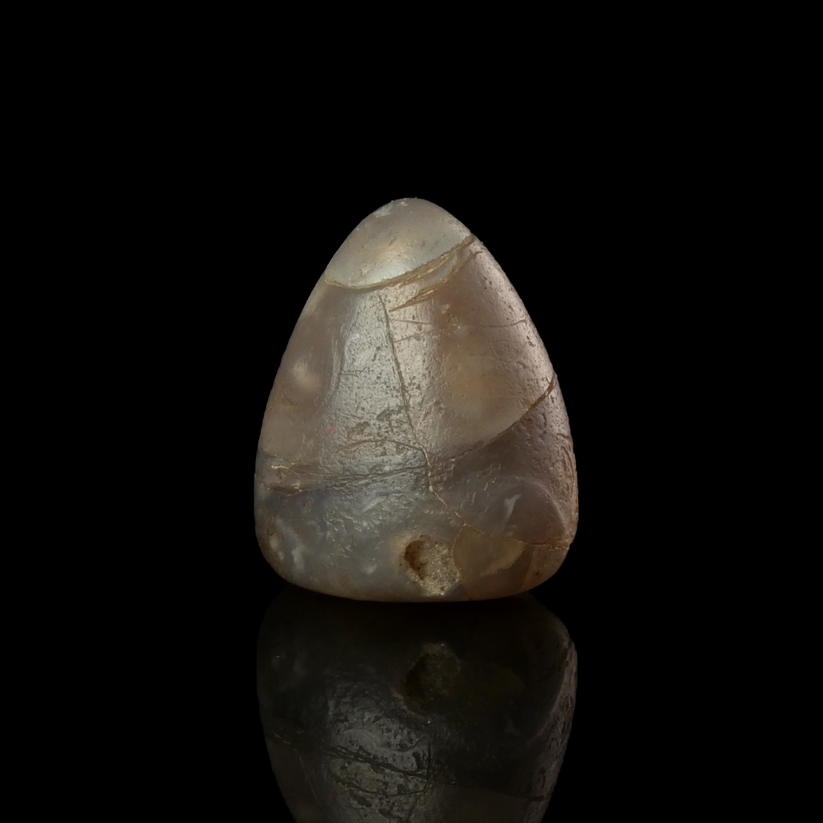 Ancient Domed Chalcedony Board Game Piece