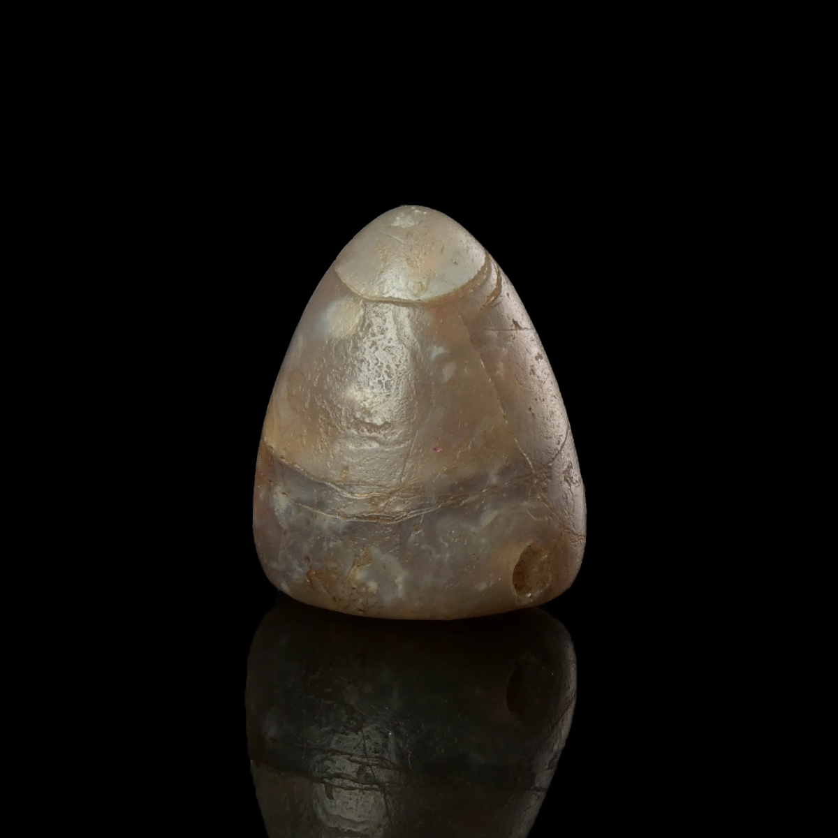 Ancient Domed Chalcedony Board Game Piece