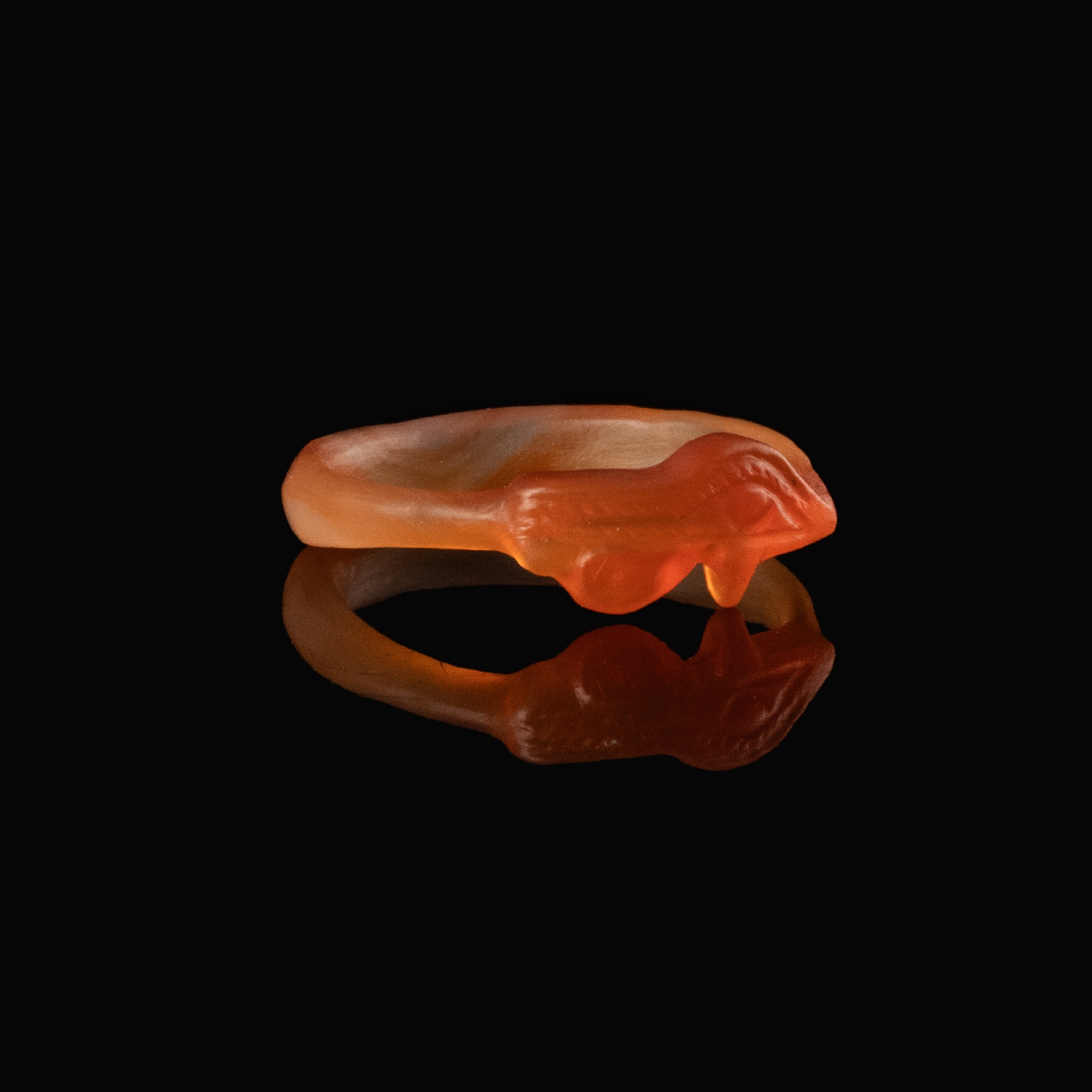Ancient Egyptian carnelian ring with Eye of Horus