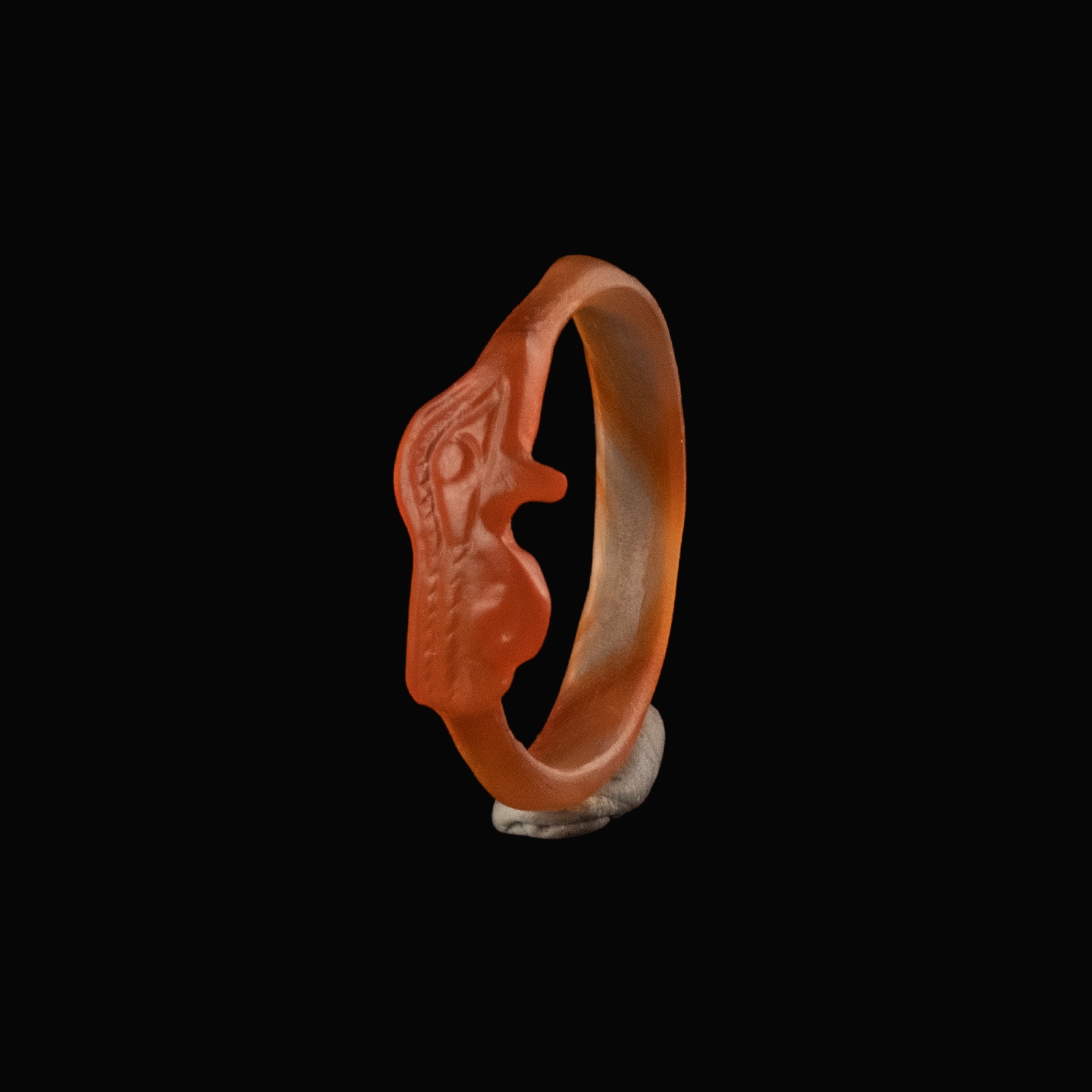 Ancient Egyptian carnelian ring with Eye of Horus