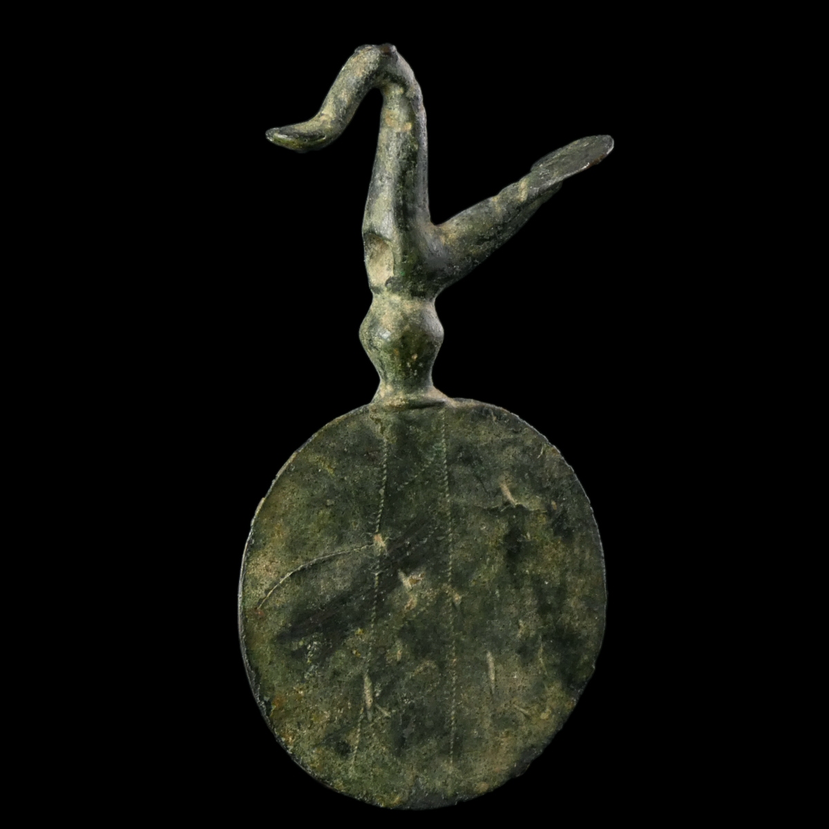 Ancient Greece, bronze pendant with bird