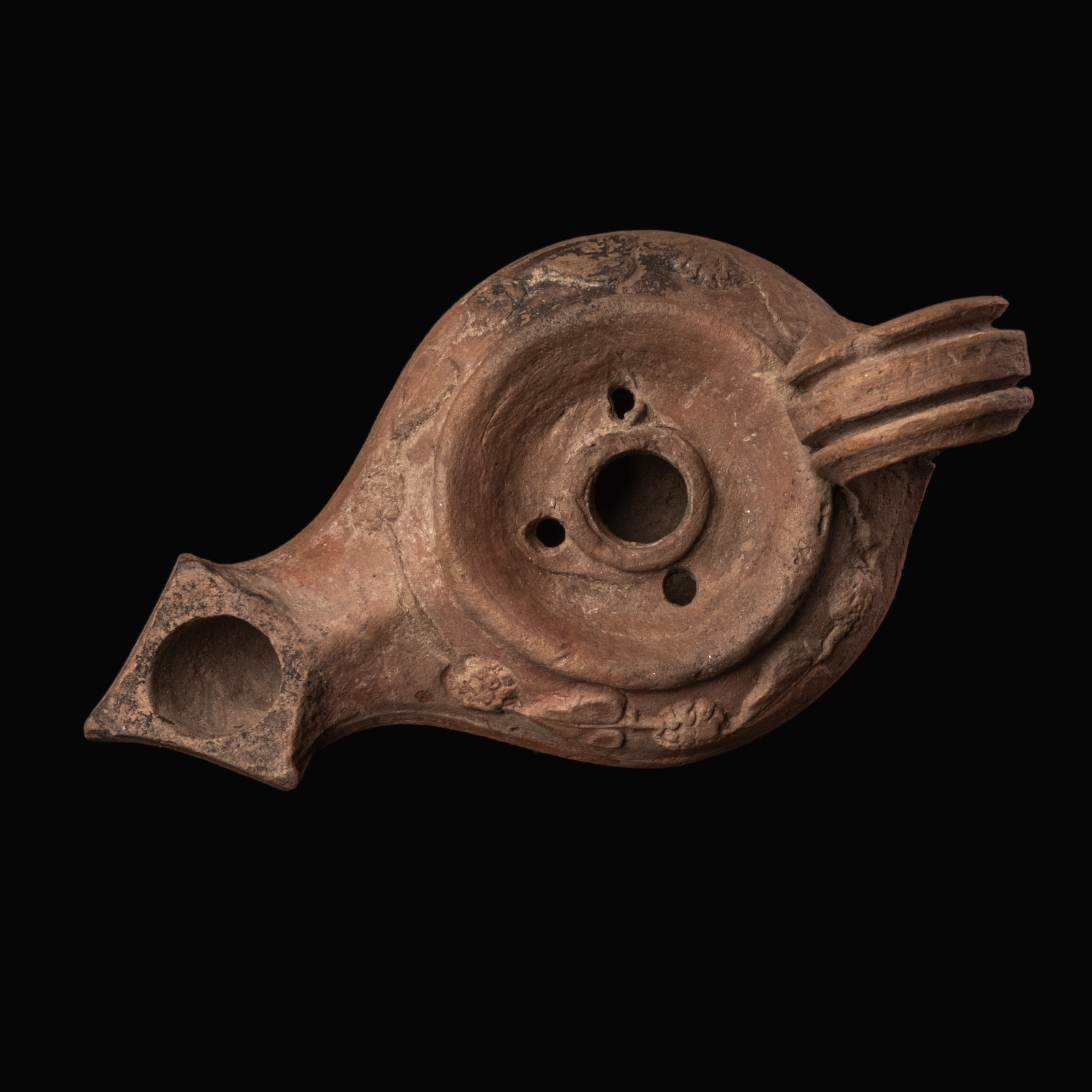 Ancient Greek Hellenistic Terracotta Ephesus-Type Oil Lamp