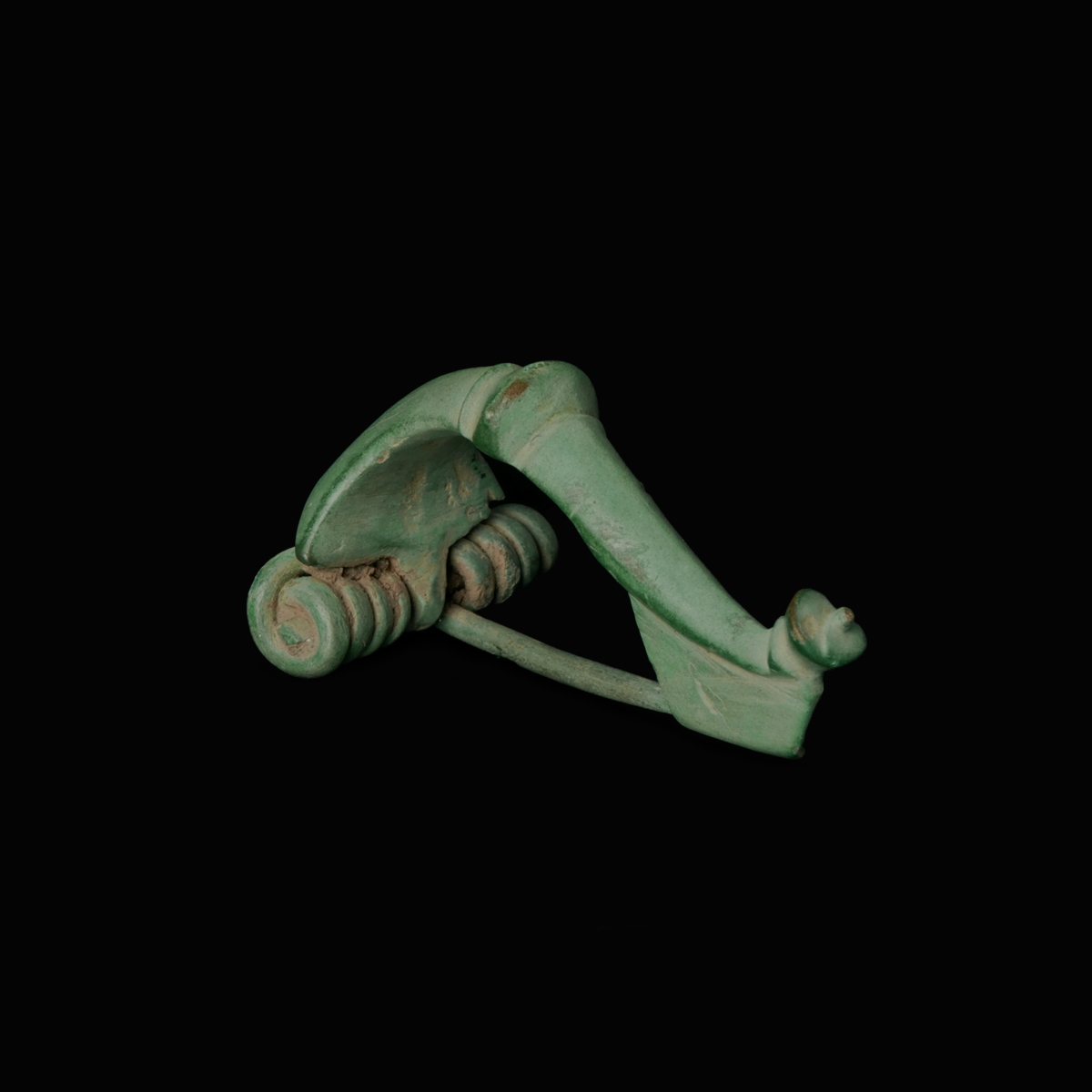 Ancient Roman bronze bow fibula