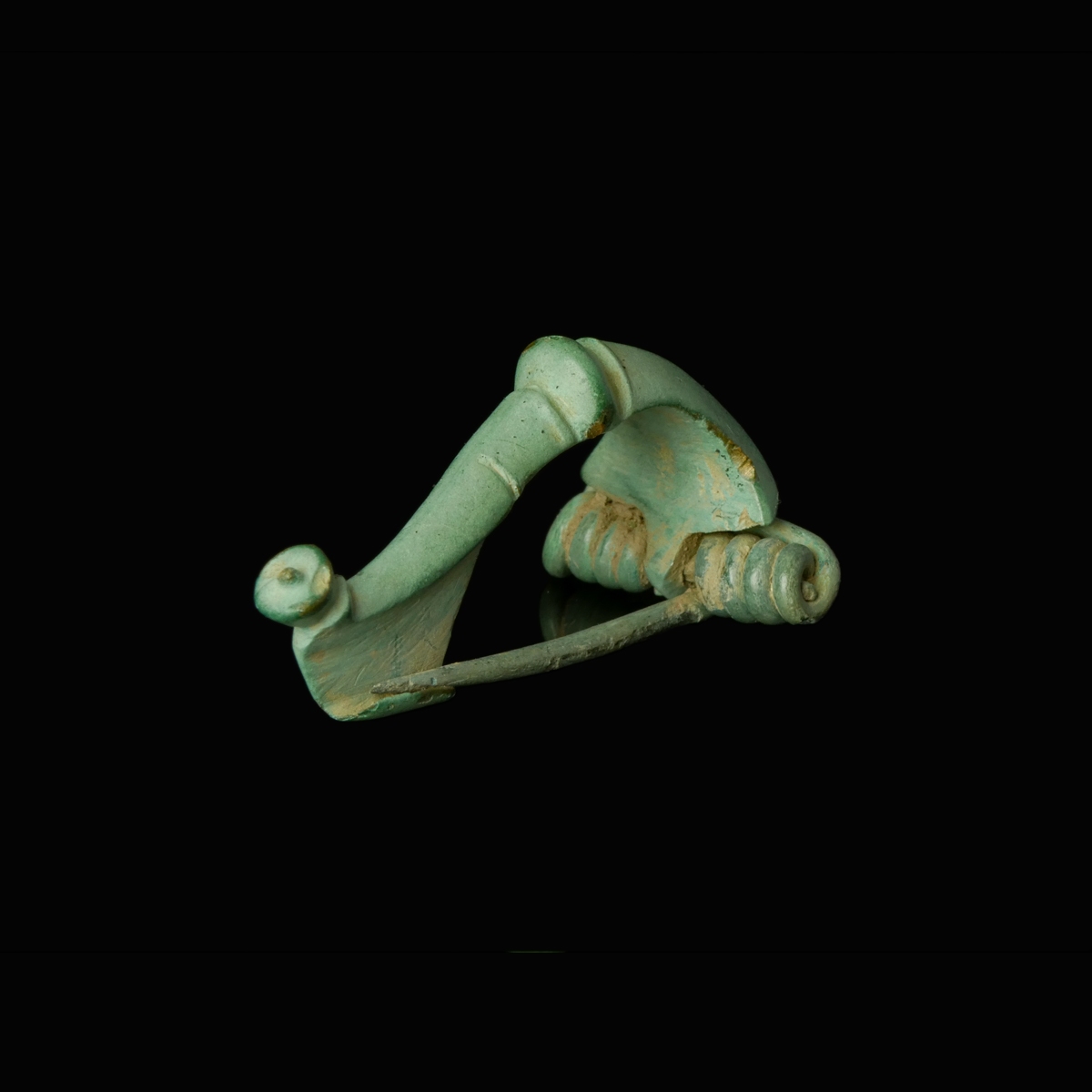 Ancient Roman bronze bow fibula