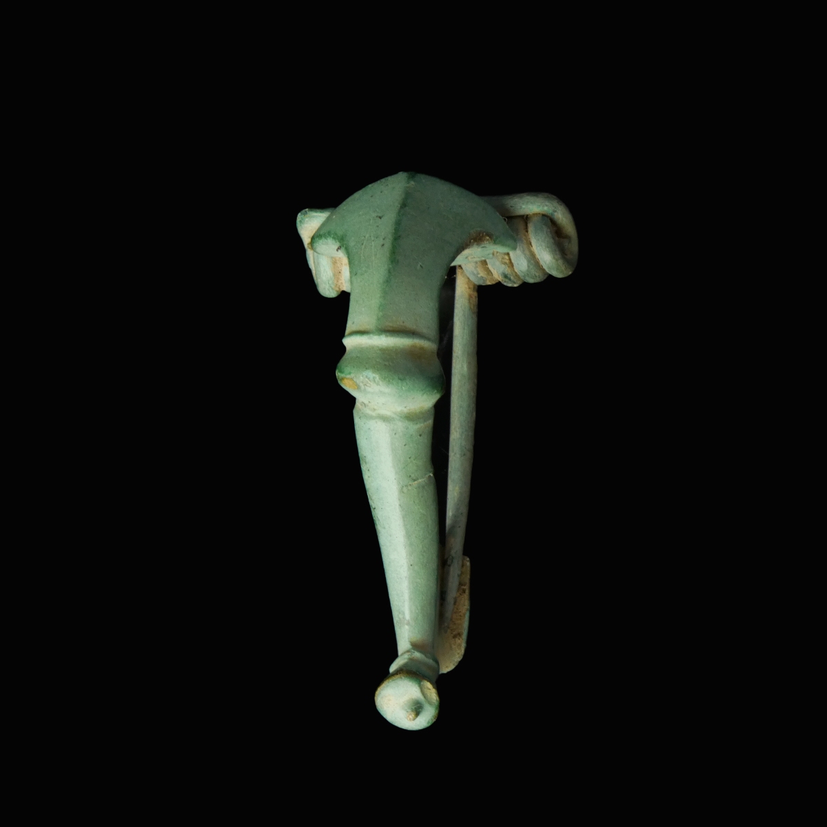 Ancient Roman bronze bow fibula