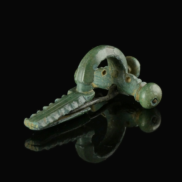 Ancient Roman bronze crossbow fibula
