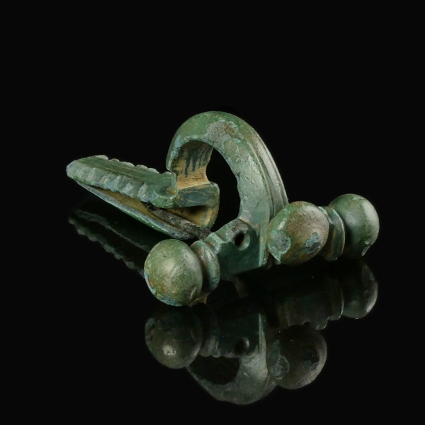 Ancient Roman bronze crossbow fibula