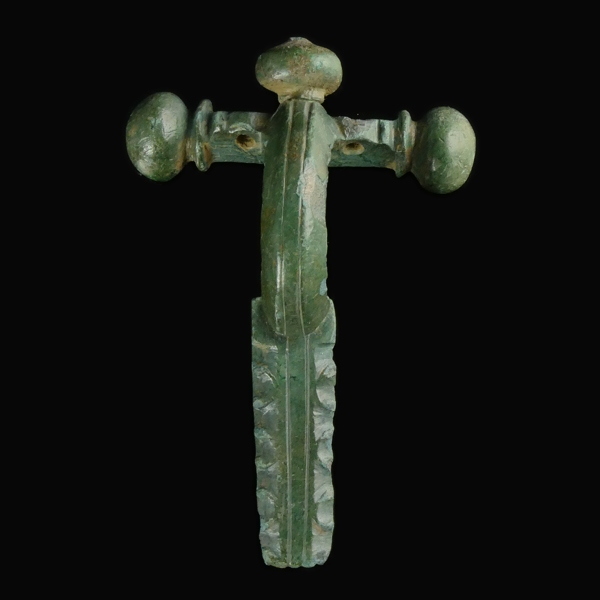 Ancient Roman bronze crossbow fibula