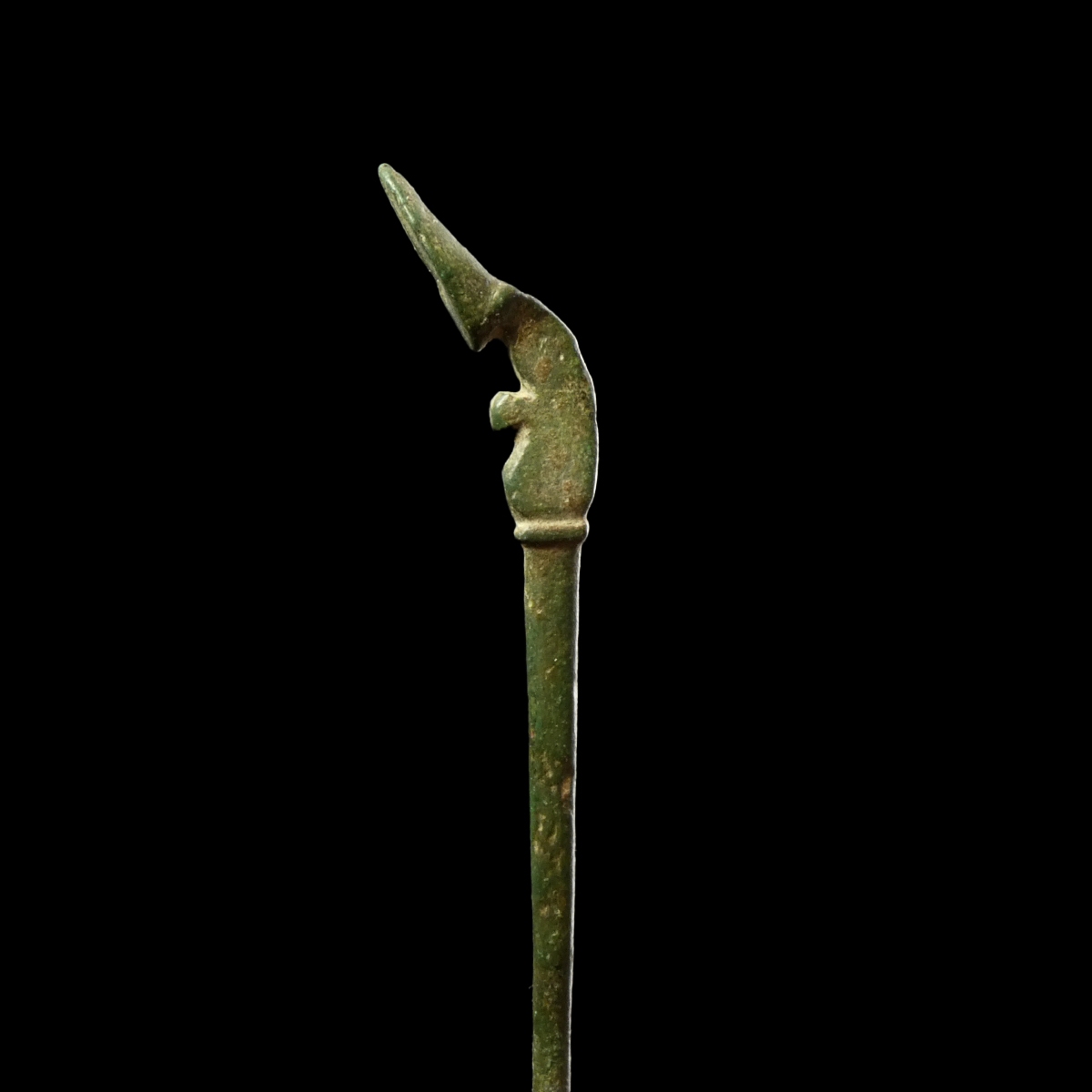Ancient Roman bronze dress pin with hoof terminal