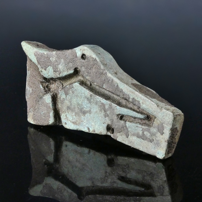 Ancient Roman bronze fibula casting mould, very rare