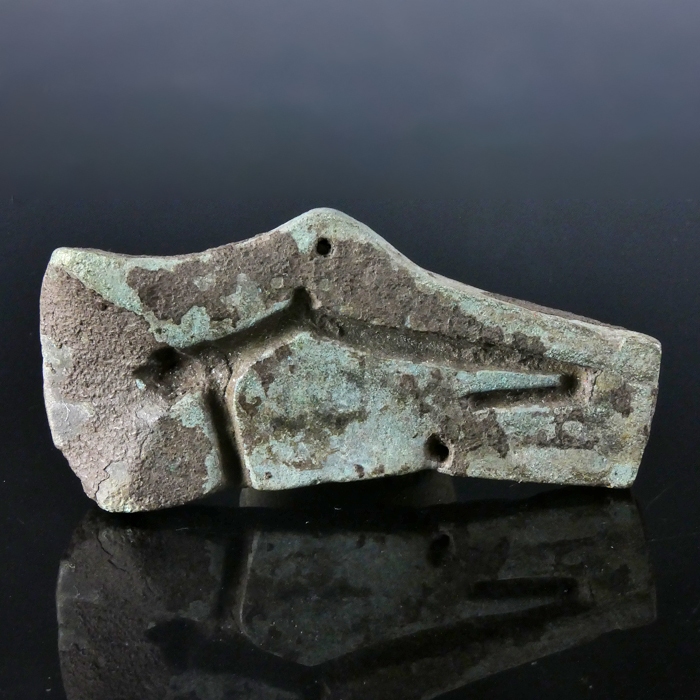 Ancient Roman bronze fibula casting mould, very rare