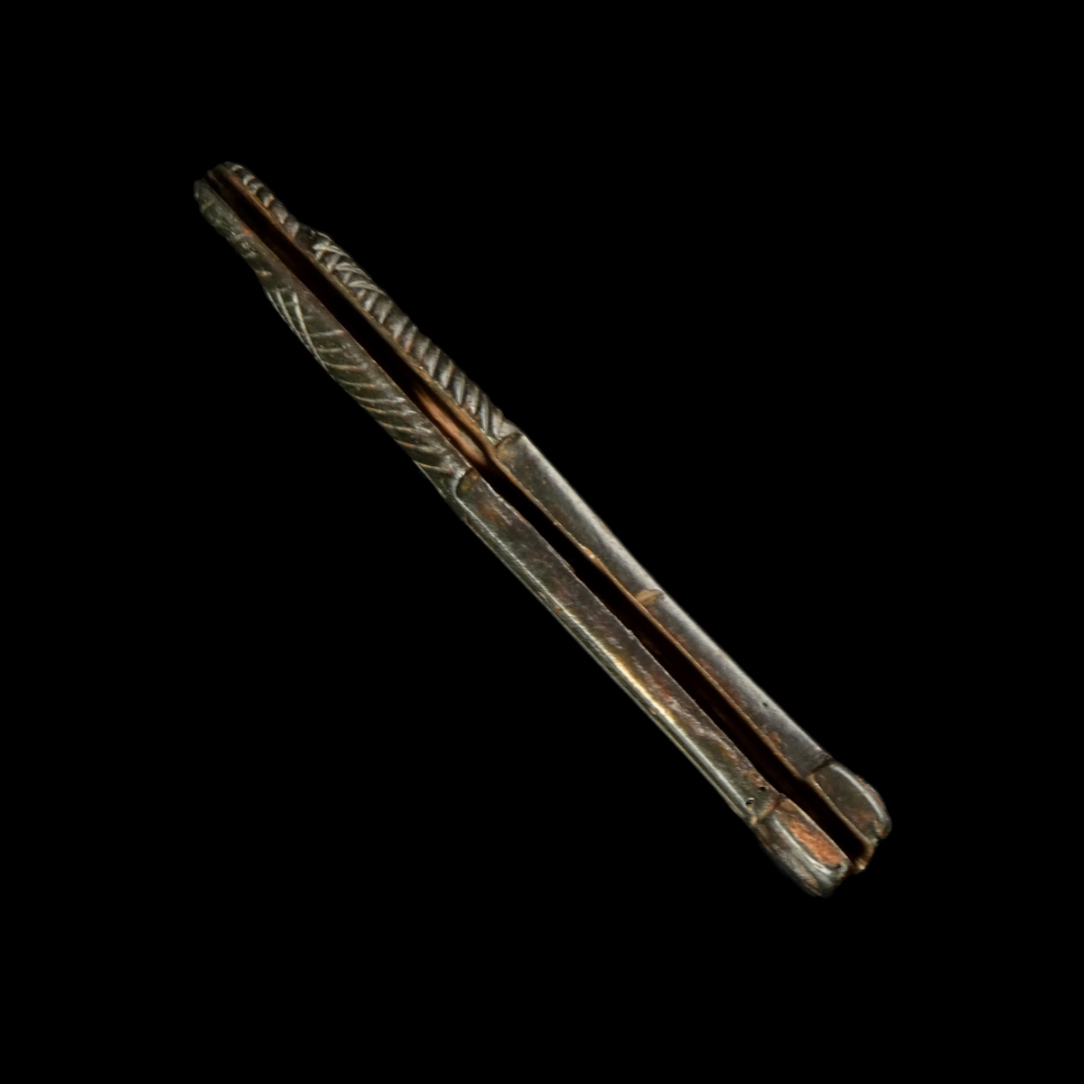 Ancient Roman bronze folding knife handle with Legionary Eagle / Aquila