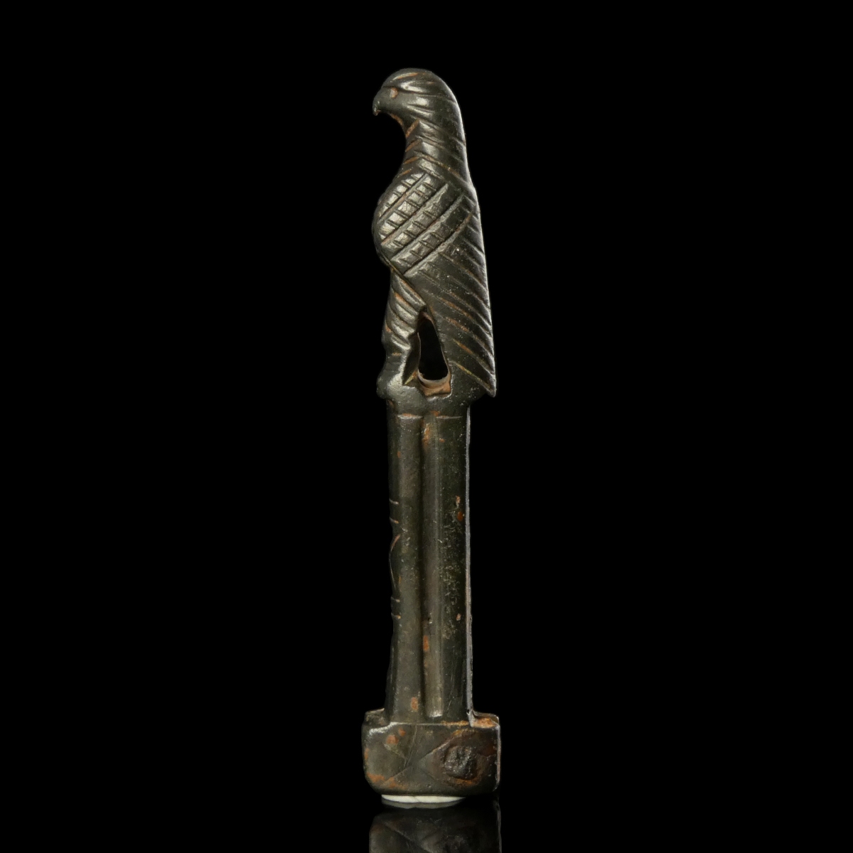 Ancient Roman Bronze Folding-Knife Handle with Legionary Eagle (Aquila)