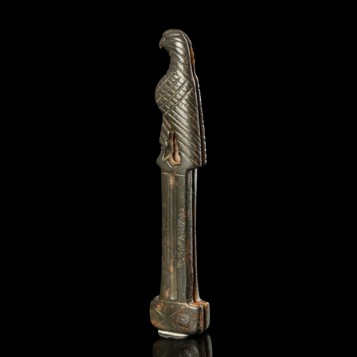 Ancient Roman Bronze Folding-Knife Handle with Legionary Eagle (Aquila)