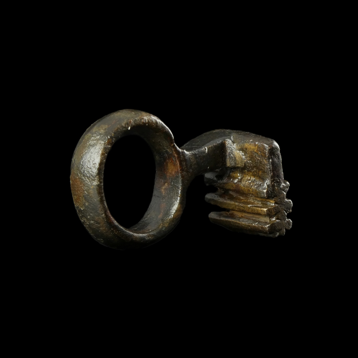 Ancient Roman bronze key ring