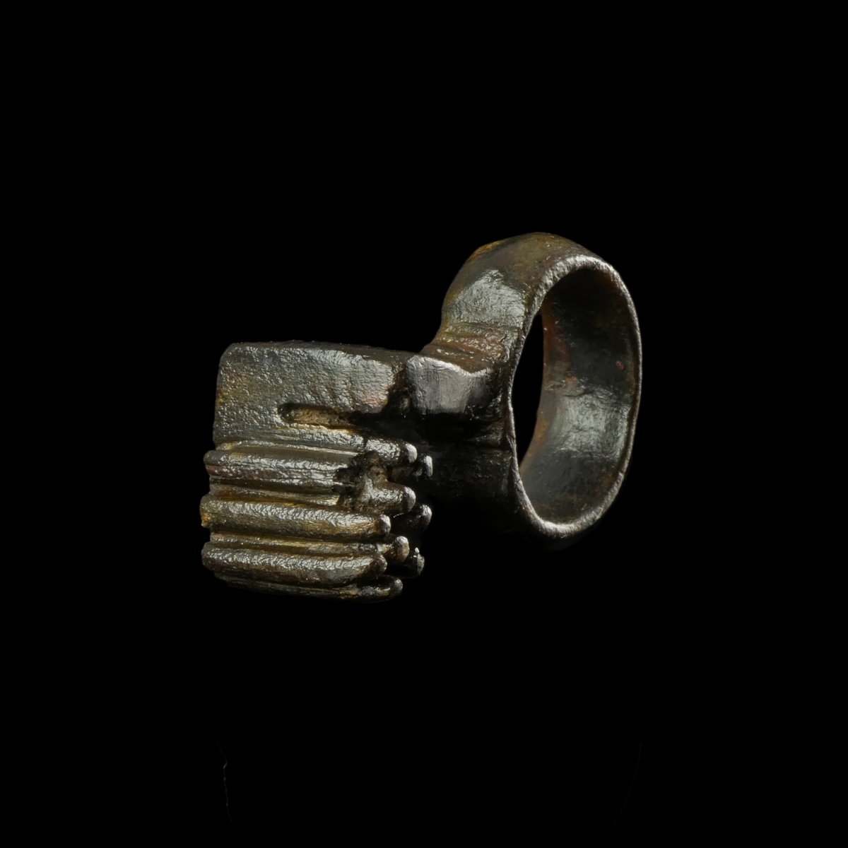 Ancient Roman bronze key ring