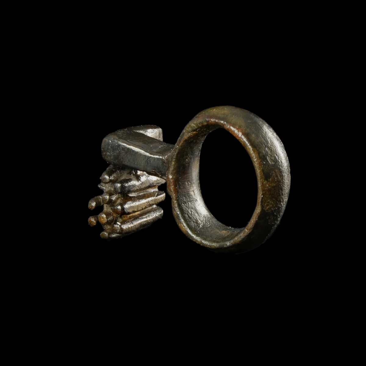 Ancient Roman bronze key ring