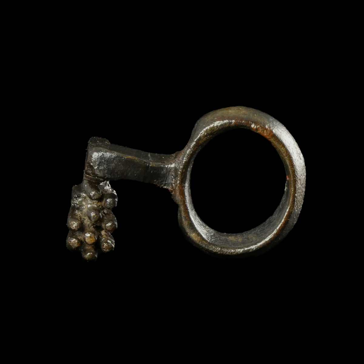 Ancient Roman bronze key ring