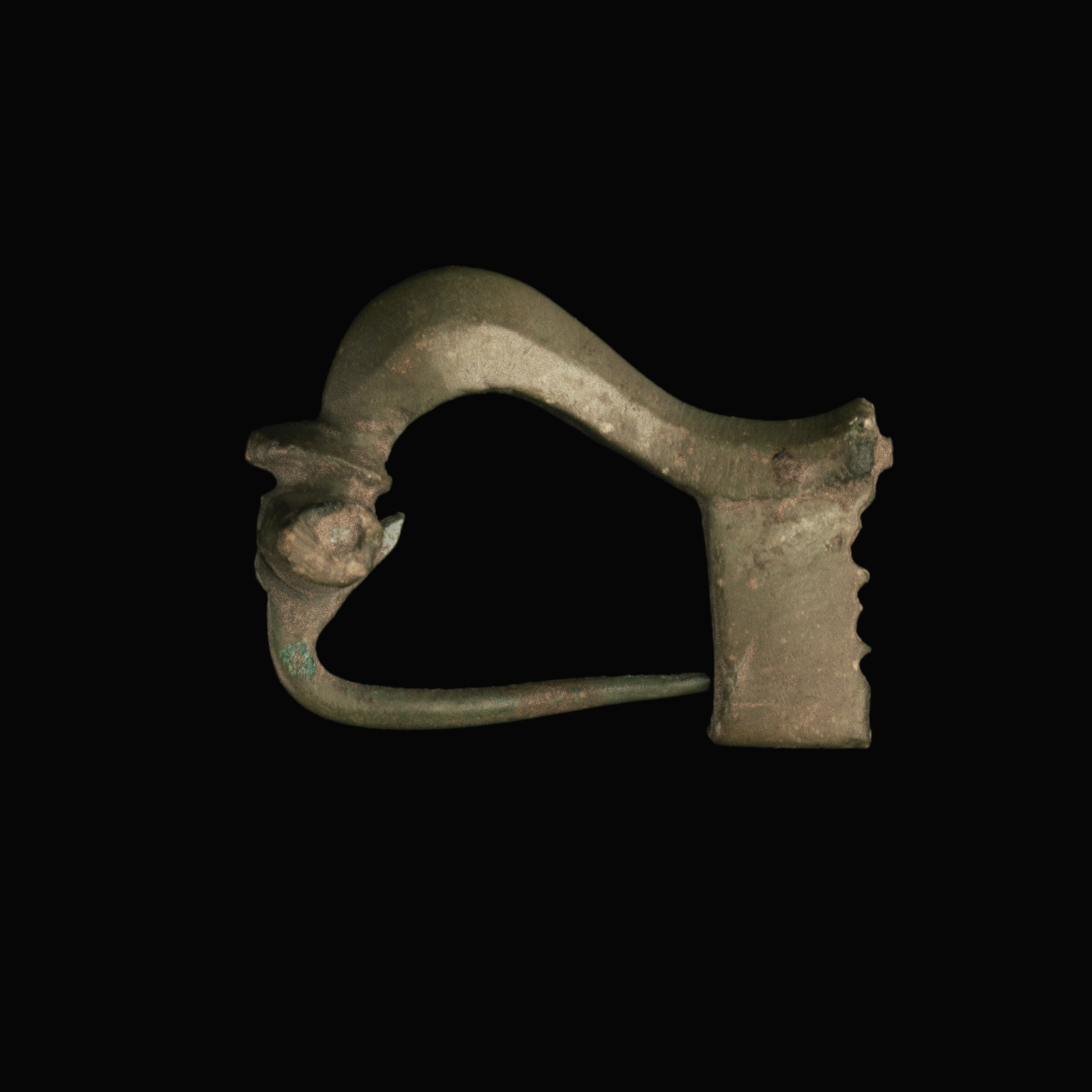 Ancient Roman bronze knee-type fibula