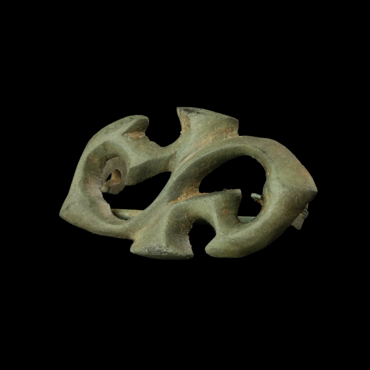 Ancient Roman bronze openwork fibula