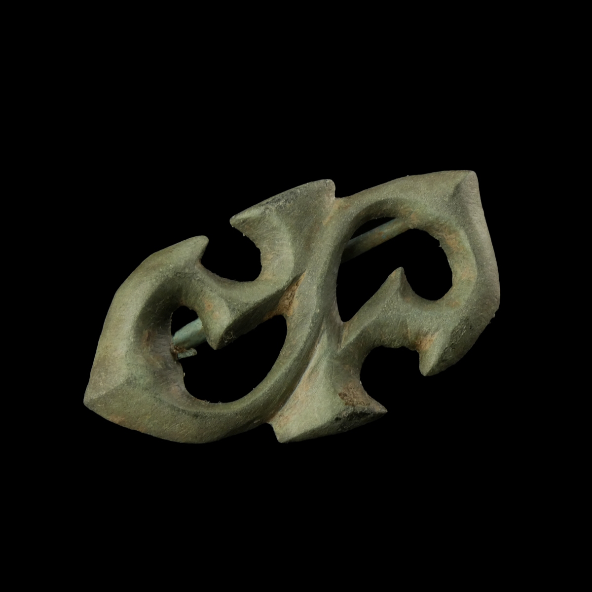 Ancient Roman bronze openwork fibula