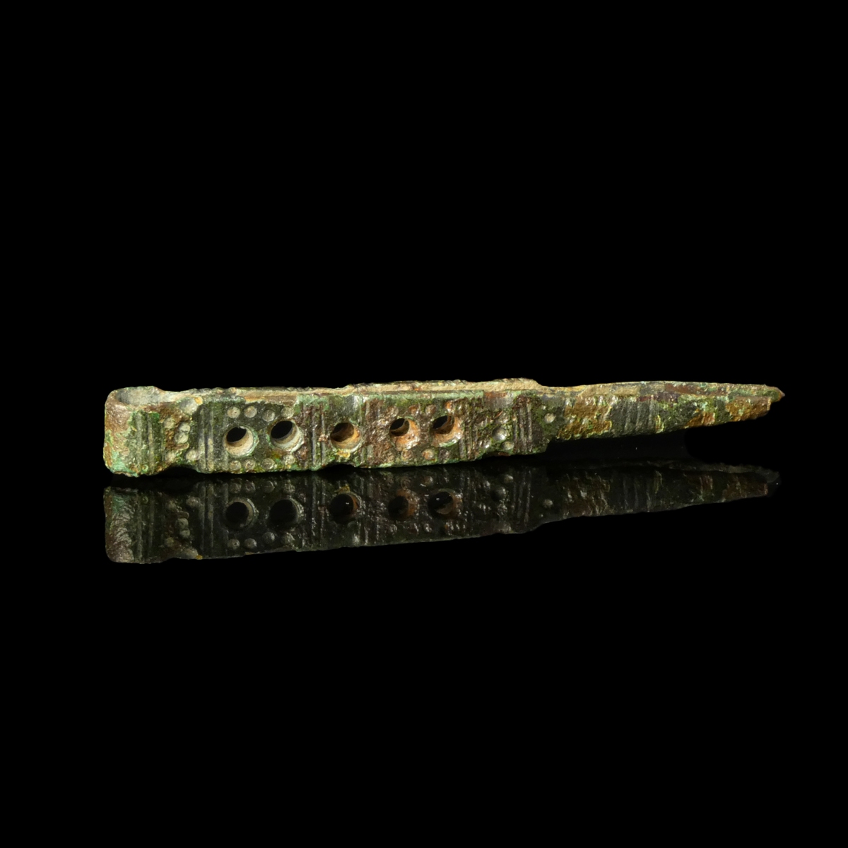 Ancient Roman bronze openwork tweezers
