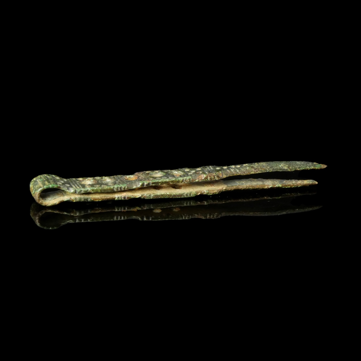 Ancient Roman bronze openwork tweezers