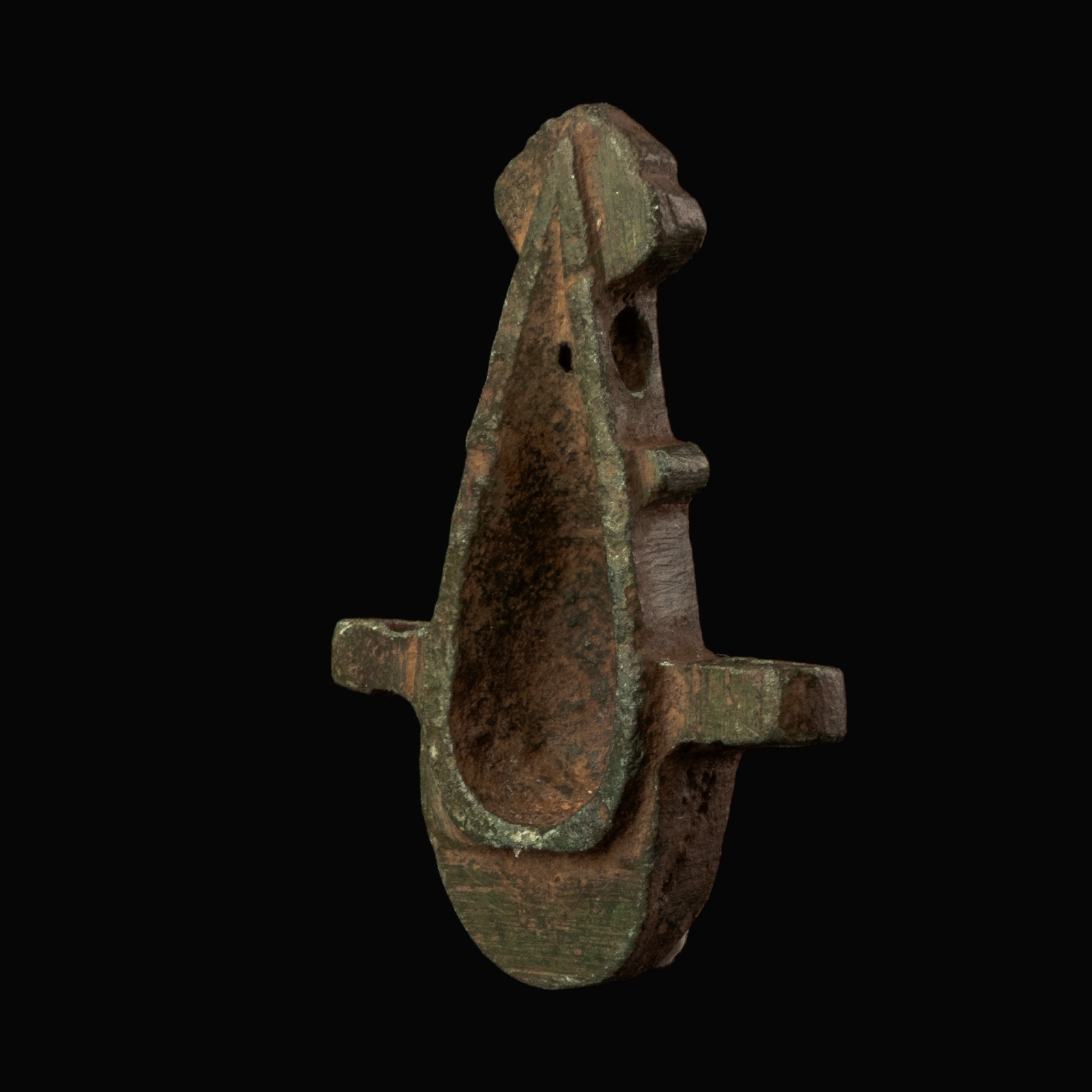 Ancient Roman bronze rare leatherwork thimble - palm tool