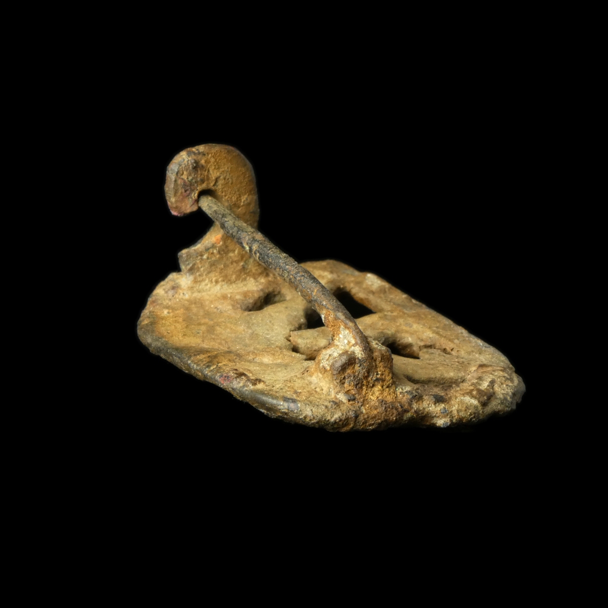 Ancient Roman bronze Romulus and Remus fibula