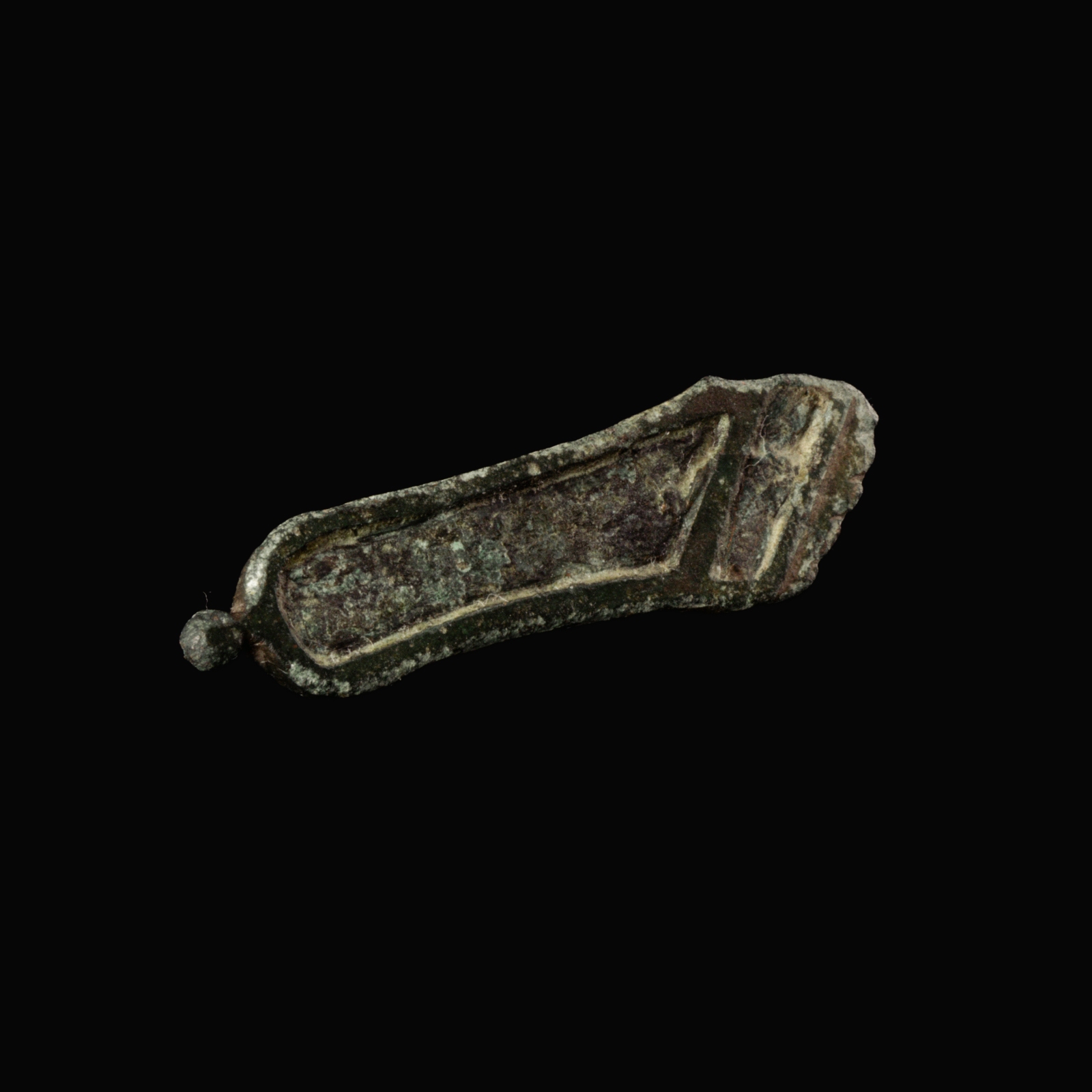 Ancient Roman Bronze Sandal-Shaped Fibula