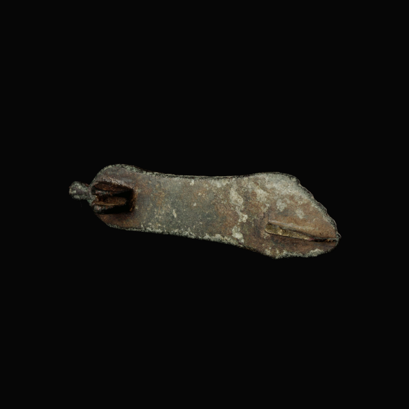 Ancient Roman Bronze Sandal-Shaped Fibula