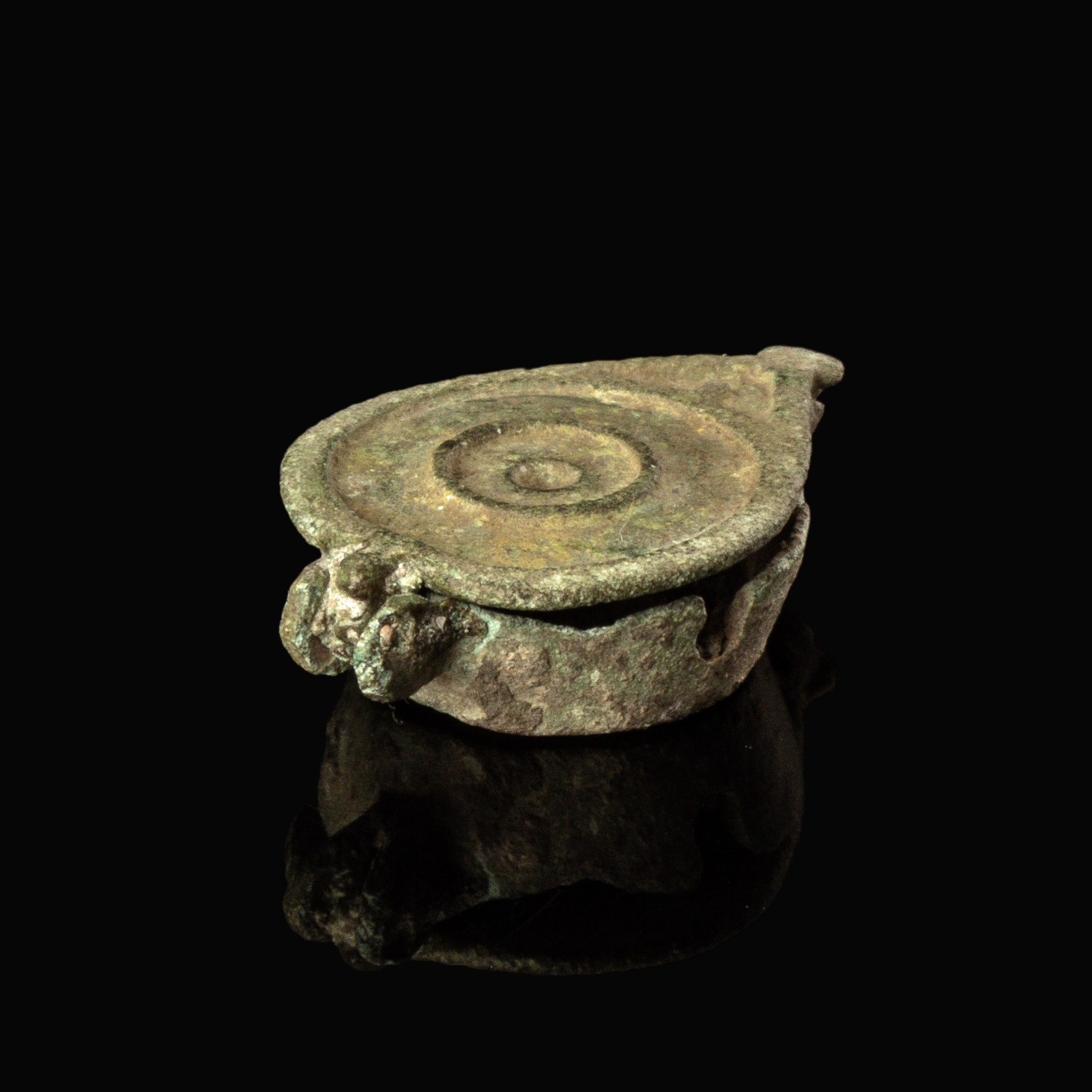Ancient Roman bronze seal box