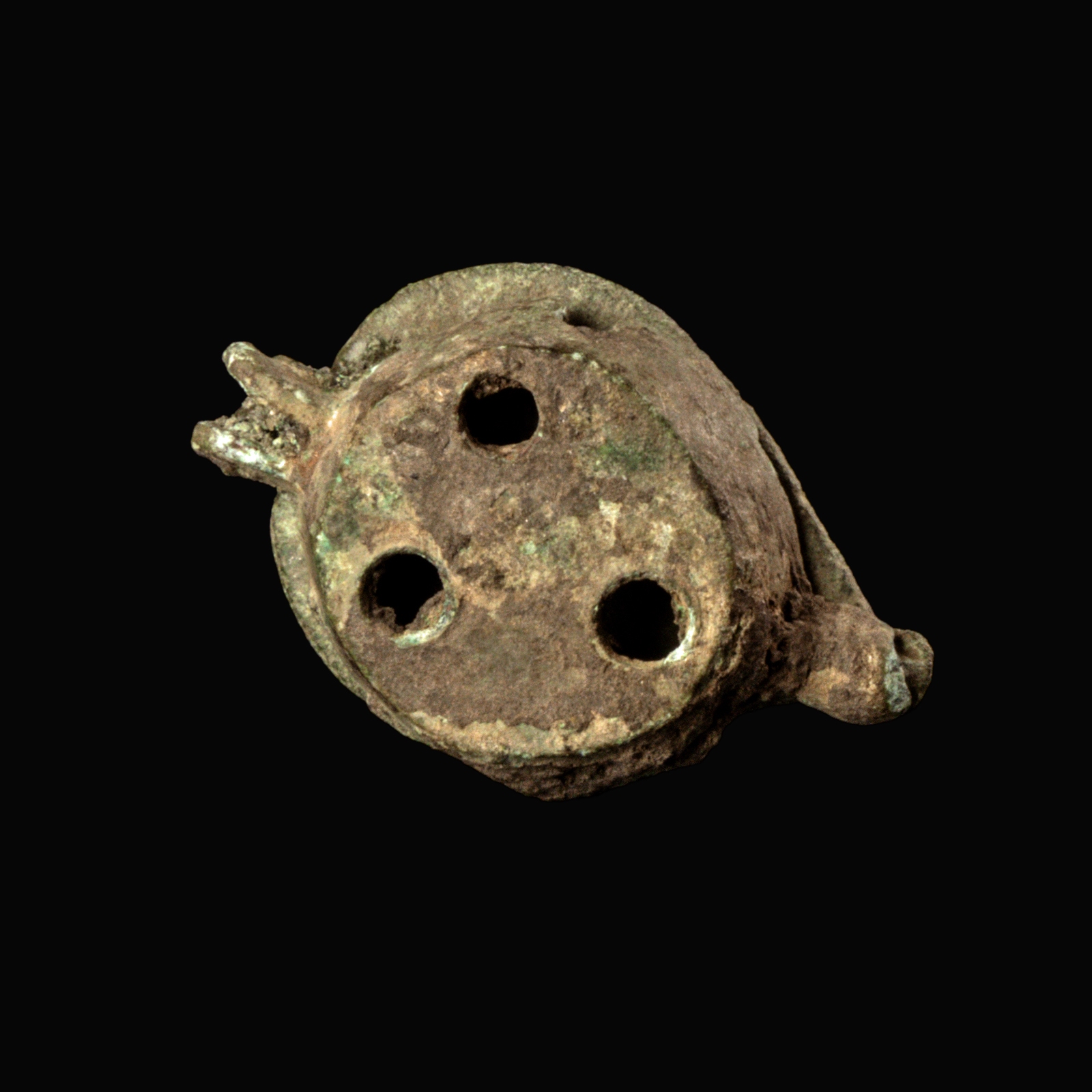 Ancient Roman bronze seal box